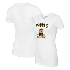 White San Diego Padres Tiny Turnip Women's Teddy Boy T-Shirt