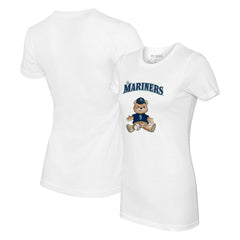 White Seattle Mariners Tiny Turnip Women's Teddy Boy T-Shirt