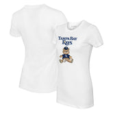 White Tampa Bay Rays Tiny Turnip Women's Teddy Boy T-Shirt