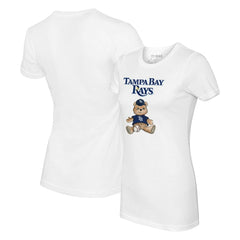 White Tampa Bay Rays Tiny Turnip Women's Teddy Boy T-Shirt