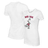 White Boston Red Sox Tiny Turnip Women's Bronto T-Shirt