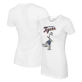 White Detroit Tigers Tiny Turnip Women's Bronto T-Shirt