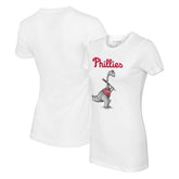 White Philadelphia Phillies Tiny Turnip Women's Bronto T-Shirt