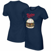 Navy Minnesota Twins Tiny Turnip Women's Burger T-Shirt