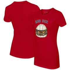 Red Boston Red Sox Tiny Turnip Women's Burger T-Shirt