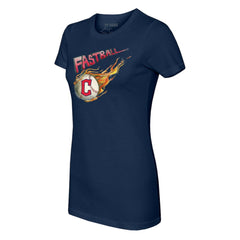 Navy Cleveland Guardians Tiny Turnip Women's Fastball T-Shirt