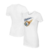 White Los Angeles Dodgers Tiny Turnip Women's Fastball T-Shirt