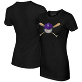 Black Colorado Rockies Tiny Turnip Women's Hat Crossbats T-Shirt