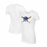 White Kansas City Royals Tiny Turnip Women's Hat Crossbats T-Shirt