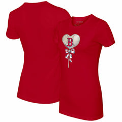 Red Boston Red Sox Tiny Turnip Women's Heart Lolly T-Shirt