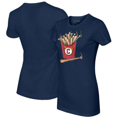 Navy Cleveland Guardians Tiny Turnip Women's Hot Bats T-Shirt
