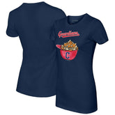Navy Cleveland Guardians Tiny Turnip Women's Nacho Helmet T-Shirt