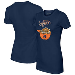 Navy Detroit Tigers Tiny Turnip Women's Nacho Helmet T-Shirt