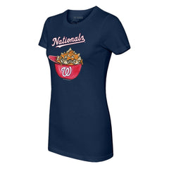 Navy Washington Nationals Tiny Turnip Women's Nacho Helmet T-Shirt