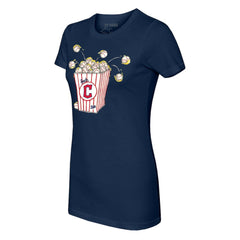 Navy Cleveland Guardians Tiny Turnip Women's Popcorn T-Shirt