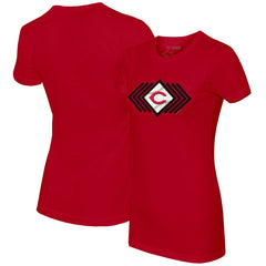 Red Cincinnati Reds Tiny Turnip Women's Prism Arrows T-Shirt