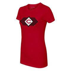 Red Cincinnati Reds Tiny Turnip Women's Prism Arrows T-Shirt