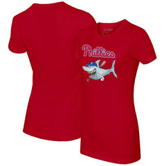 Red Philadelphia Phillies Tiny Turnip Women's Shark T-Shirt
