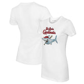 White St. Louis Cardinals Tiny Turnip Women's Shark Logo T-Shirt