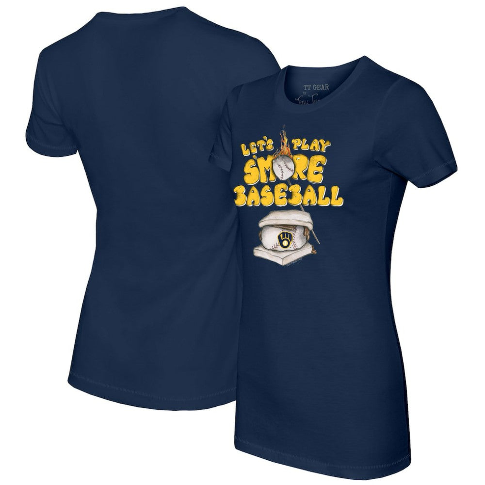 Navy Milwaukee Brewers Tiny Turnip Women's Smores T-Shirt