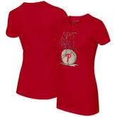 Red Philadelphia Phillies Tiny Turnip Women's Spit Ball T-Shirt
