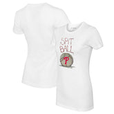 White Philadelphia Phillies Tiny Turnip Women's Spit Ball T-Shirt