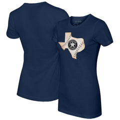 Navy Houston Astros Tiny Turnip Women's State Outline T-Shirt