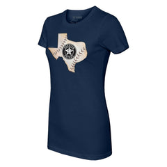 Navy Houston Astros Tiny Turnip Women's State Outline T-Shirt
