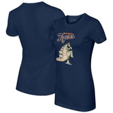 Navy Detroit Tigers Tiny Turnip Women's Stega T-Shirt