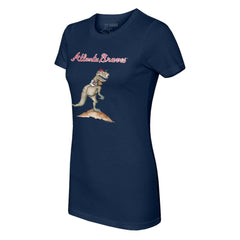 Navy Atlanta Braves Tiny Turnip Women's TT Rex T-Shirt