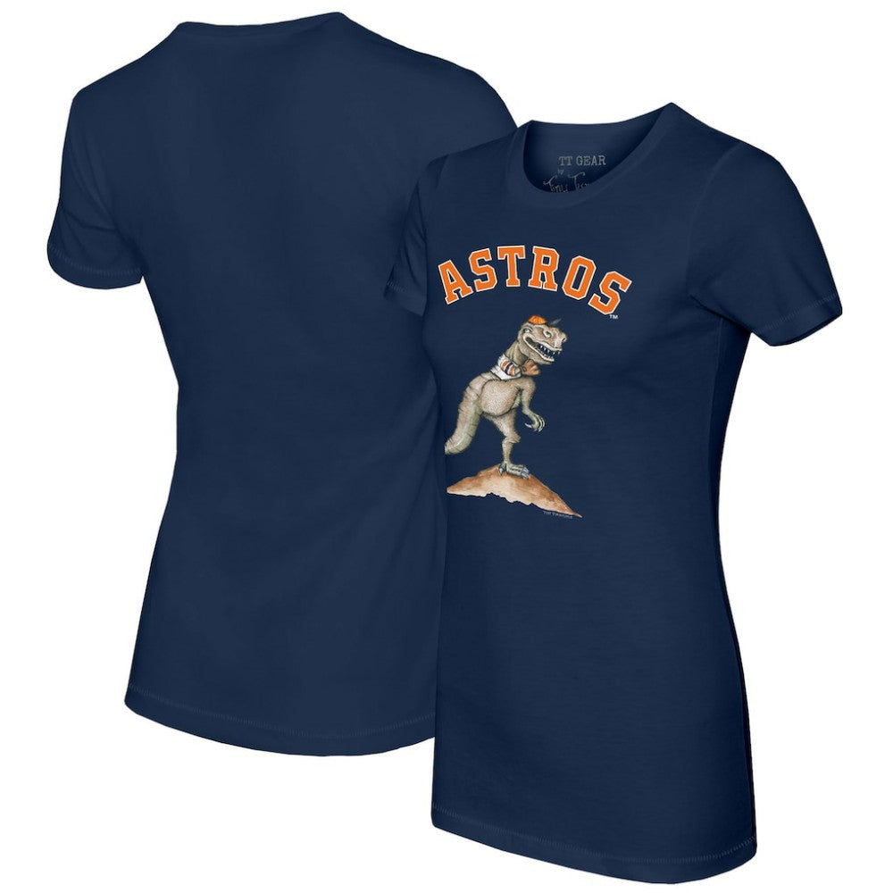 Navy Houston Astros Tiny Turnip Women's TT Rex T-Shirt