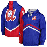 Royal Atlanta Braves Mitchell & Ness Undeniable Full-Zip Hoodie Windbreaker Jacket
