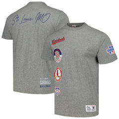 Heather Gray St. Louis Cardinals Mitchell & Ness Cooperstown Collection City Collection T-Shirt