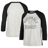Gray Washington Nationals '47 Women's City Connect Retro Daze Ava Raglan 3/4-Sleeve T-Shirt