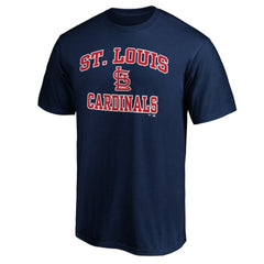 Navy St. Louis Cardinals Heart & Soul T-Shirt