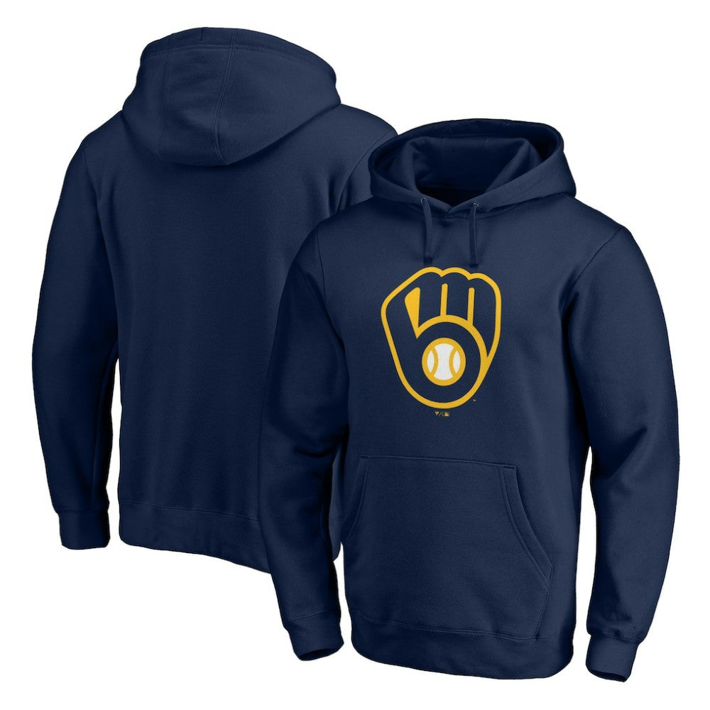 Navy Milwaukee Brewers Official Team Logo Pullover Hoodie