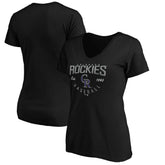 Black Colorado Rockies Women's Core Live For It V-Neck T-Shirt