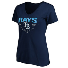 Navy Tampa Bay Rays Women's Core Live For It V-Neck T-Shirt