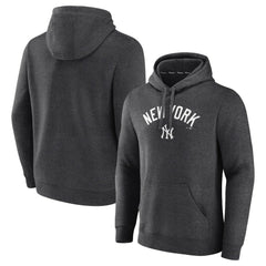 Charcoal New York Yankees Team Lock Up Wordmark Pullover Hoodie