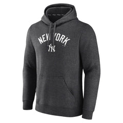 Charcoal New York Yankees Team Lock Up Wordmark Pullover Hoodie