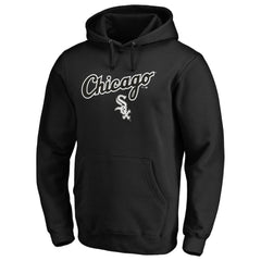 Black Chicago White Sox Team Lock Up Wordmark Pullover Hoodie