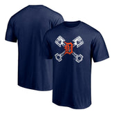 Navy Detroit Tigers Crossed Pistons T-Shirt