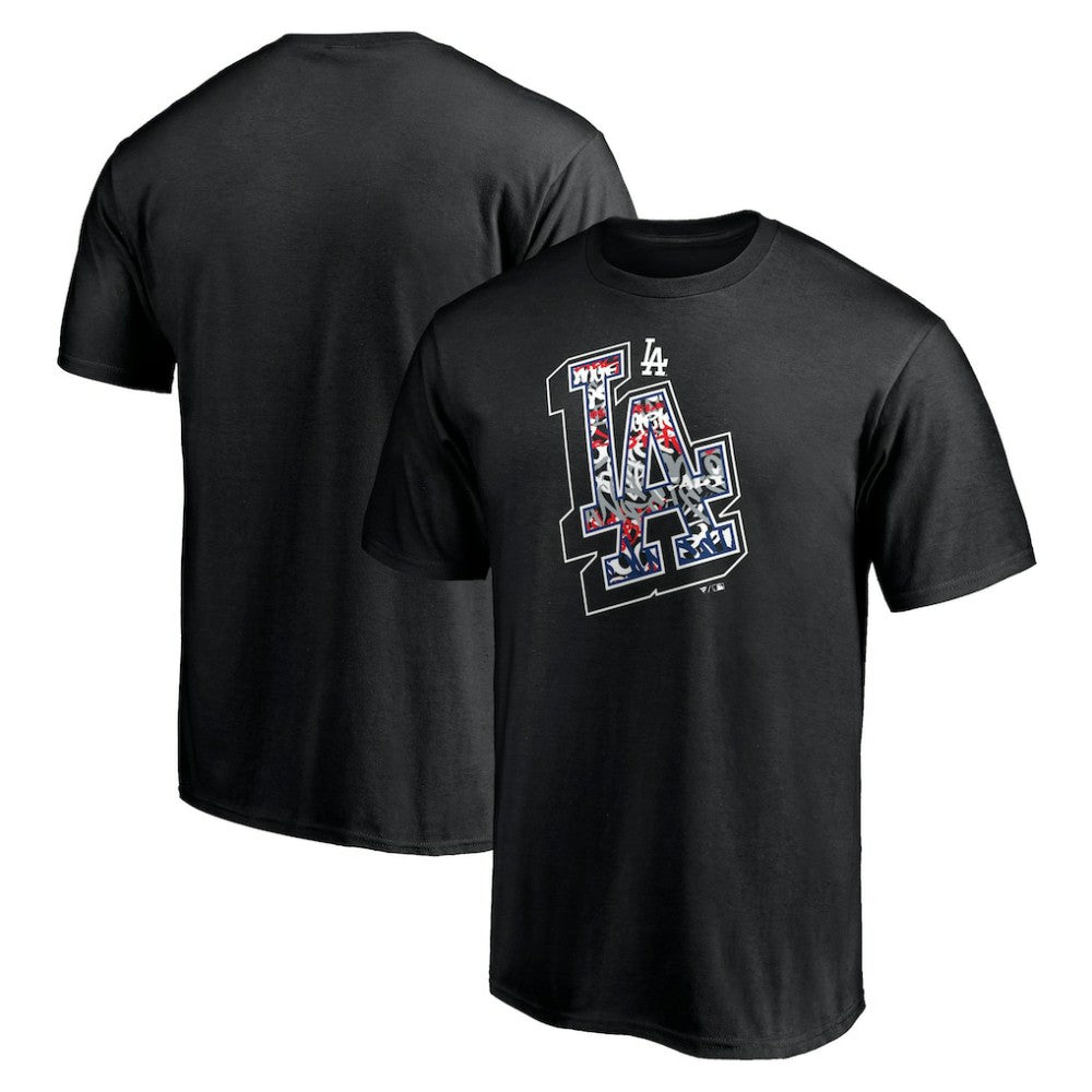 Black Los Angeles Dodgers Hometown Collection Tag T-Shirt
