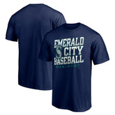 Navy Seattle Mariners Emerald City Baseball T-Shirt