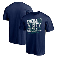Navy Seattle Mariners Emerald City Baseball T-Shirt