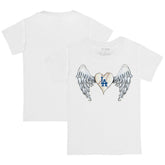 White Los Angeles Dodgers Tiny Turnip Youth Angel Wings T-Shirt