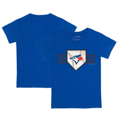 Royal Toronto Blue Jays Tiny Turnip Youth Base Stripe T-Shirt