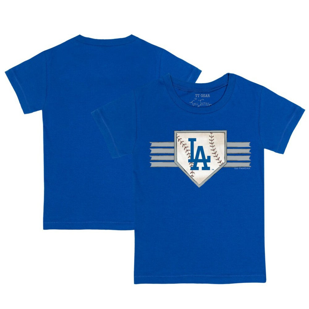 Royal Los Angeles Dodgers Tiny Turnip Youth Base Stripe T-Shirt