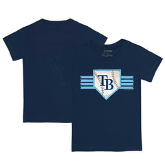 Navy Tampa Bay Rays Tiny Turnip Youth Base Stripe T-Shirt