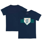 Navy Seattle Mariners Tiny Turnip Youth Base Stripe T-Shirt